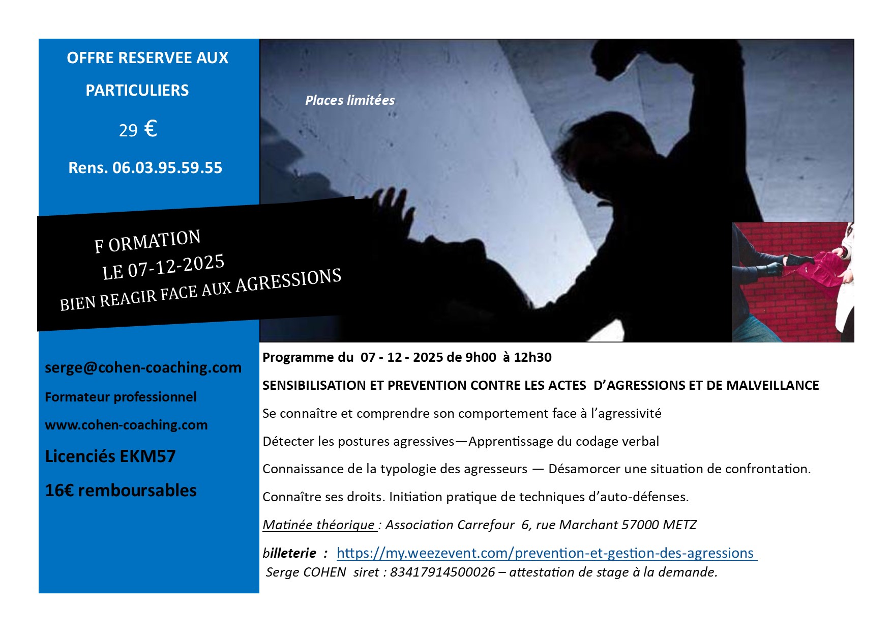 Formation : Bien réagir face aux agressions - 07-12-2025